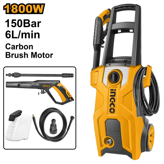 Ingco High Pressure Washer 150 Bar 1800W