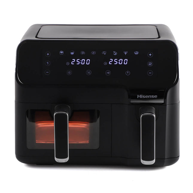 HISENSE AIRFRYER 5.5L FOR THE POT-3.3L FOR FRYING BASKET- TWO INDEPENDENT COOKING BASKET