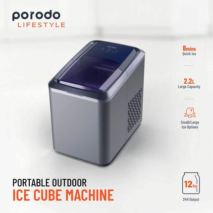 Porodo Lifestyle Portable Outdoor Ice Cube Machine