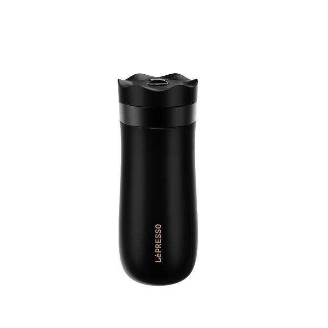 LePresso Insulated Mug with French Press Black