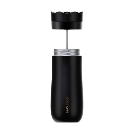 LePresso Insulated Mug with French Press Black