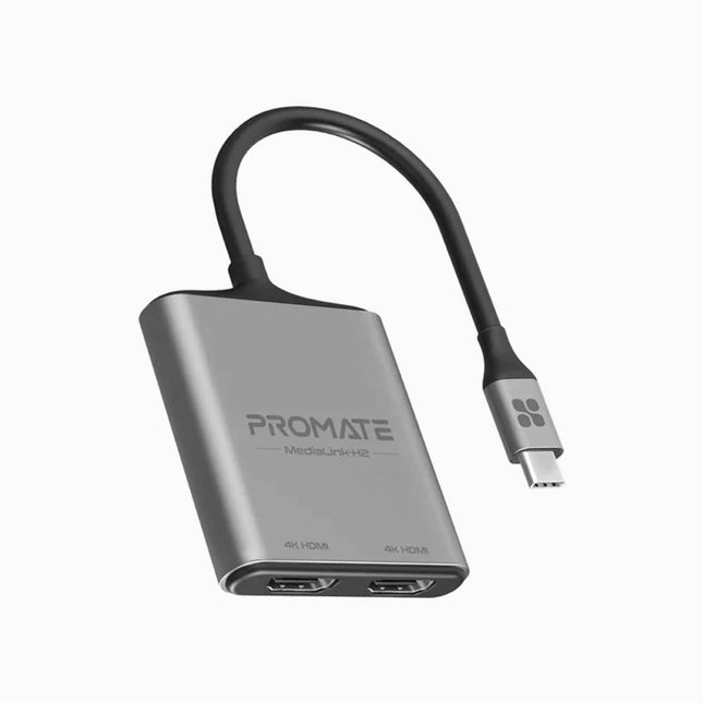 Promate 4K USB-C to Dual HDMI Adapter