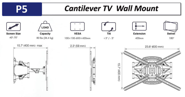 NB P5 TV Wall Bracket