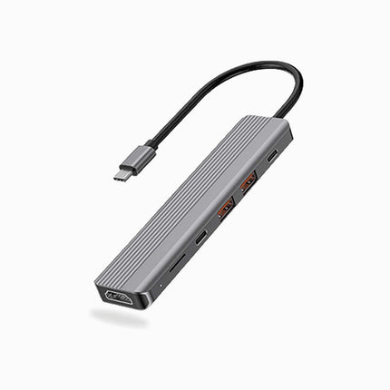 Powerology 6 in 1 Slim 4K Hdmi Usb-C Hub