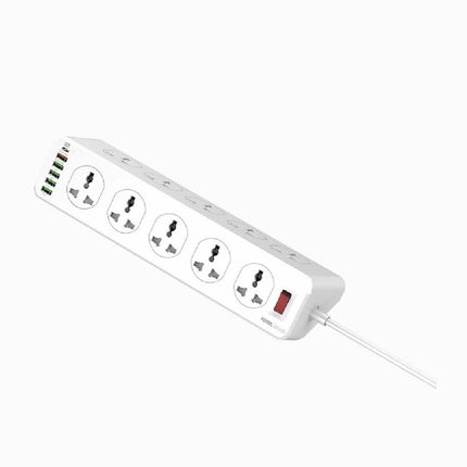 Promate 10ac socket power strip with 5 ports usb