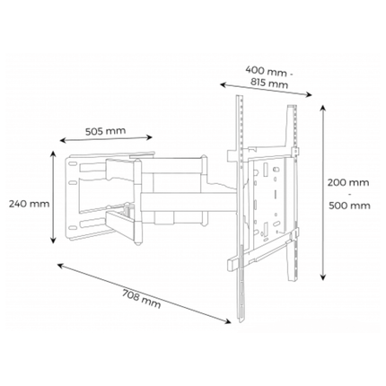 NB SP5 Double Arm Swivel Wall Mount