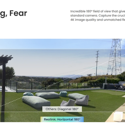 Reolink Argus 4 Pro 8MP 4K UHD 180° Advanced Wireless Security for Your Home