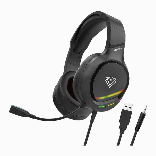 Vertux Amplified Wired Gaming Headset Black