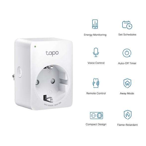 TP-Link Tapo Mini Smart Wi-Fi Socket, Energy Monitoring P110(EU) TP-P110(EU)