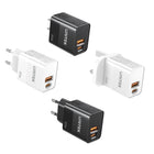 Unitek USB Wall Charger 20W QC Fast Charging + USB-C PD P1124ABK-UK