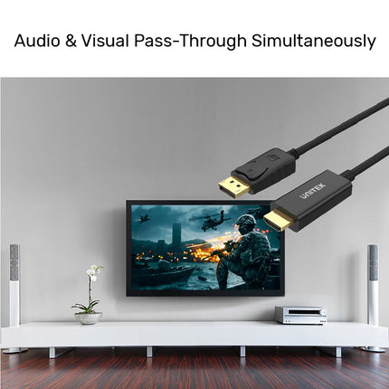 Unitek DisplayPort to HDMI Cable 1.8M 4K Video Support Y-5118CA