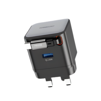 Powerology Gan Charger Dual Output 35W PWCUQC032BK