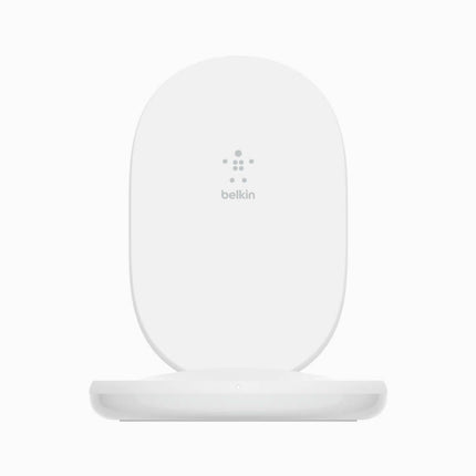 Belkin 15W Wireless Charging Stand + Qc 3.0 24W Wall Charger White - 2 Pin