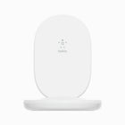 Belkin 15W Wireless Charging Stand + Qc 3.0 24W Wall Charger White - 2 Pin
