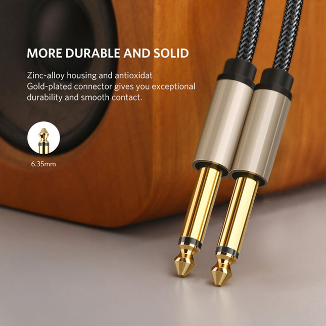 Ugreen 6.35Mm Male To Male Amplifier Audio Mixer Cable 10M