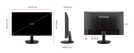VIEWSONIC 24'' FULL HD MONITOR, 144HZ, HDMI AND VGA VA24G1-H