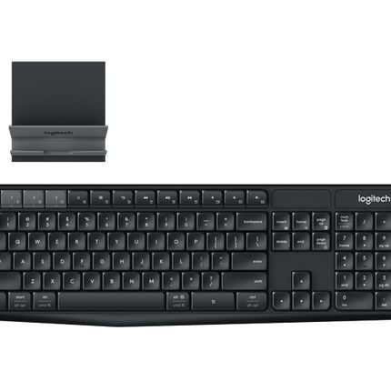 Logitech K375s US INT'L Multi-Device Wireless Keyboard and Stand Combo - Graphite/Off-White