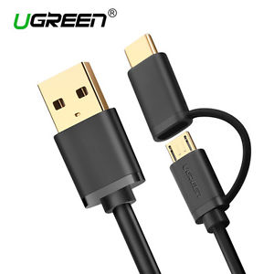 Ugreen Micro-Usb To Usb Cable With Usb-C Adapter