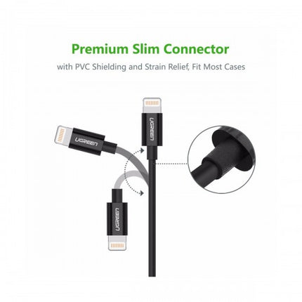 Ugreen Lightning To Usb Cable(Abs Case) Black 1M