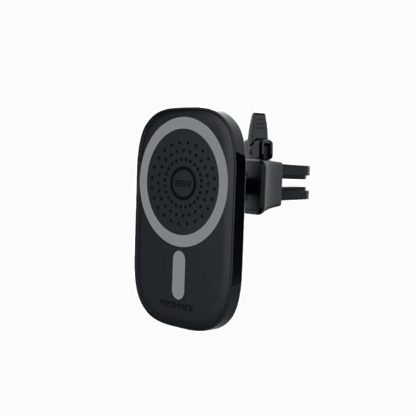 Promate magnetic wireless charging car mount 15w