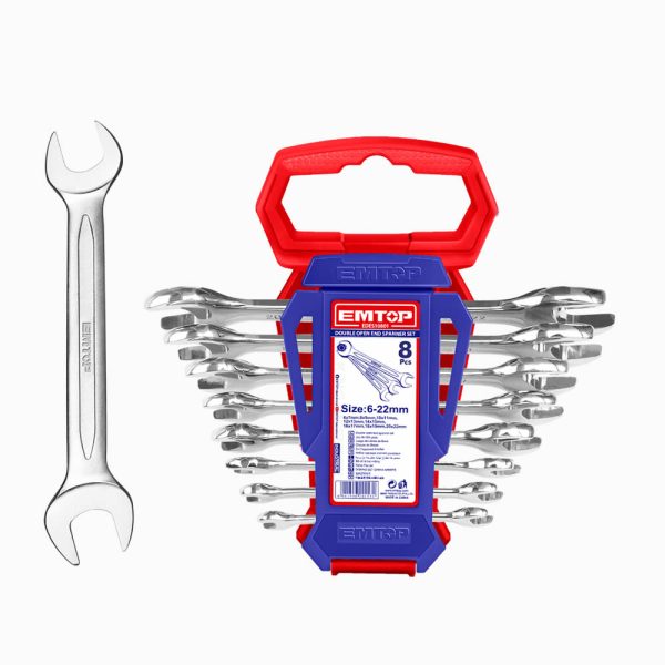 Emtop Double open end spanner set 8pcs