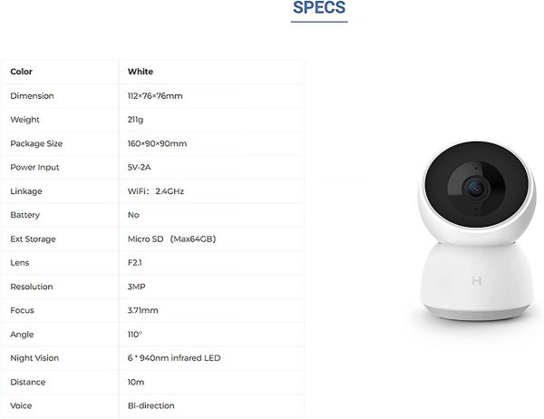 Imilab Home Security Camera A1 - Image 3