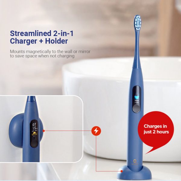 Oclean X Pro Smart Electric Toothbrush - Blue - Image 6