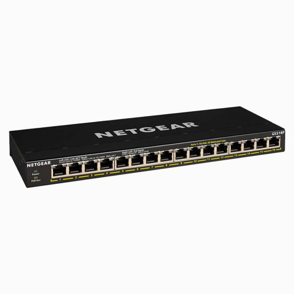 Netgear 16-Port Ethernet Unmanaged PoE Switch 115W