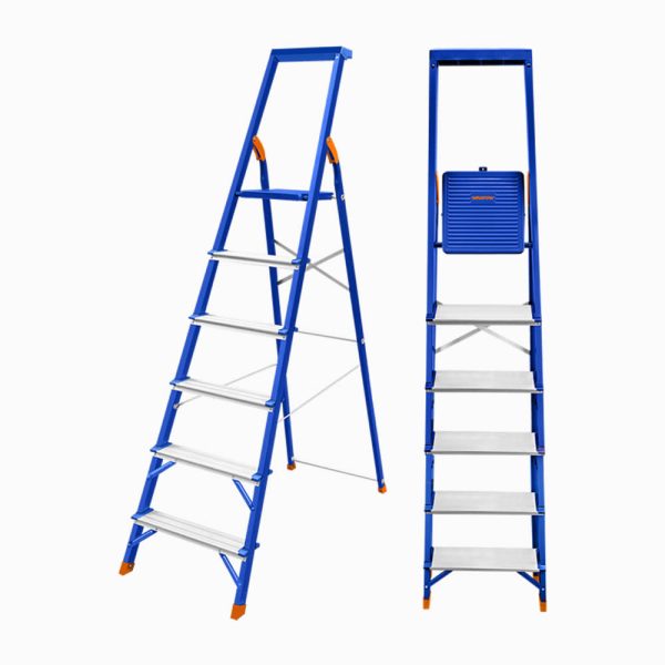 Wadfow Steel & Aluminium Household Ladder 6 Steps