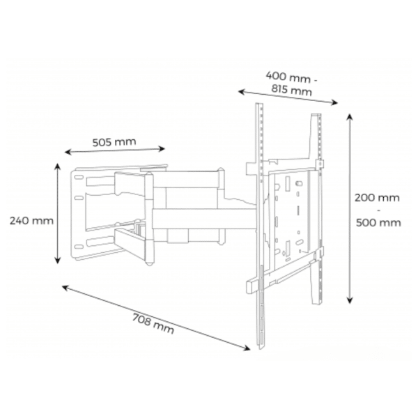 NB SP5 Double Arm Swivel Wall Mount - Image 5