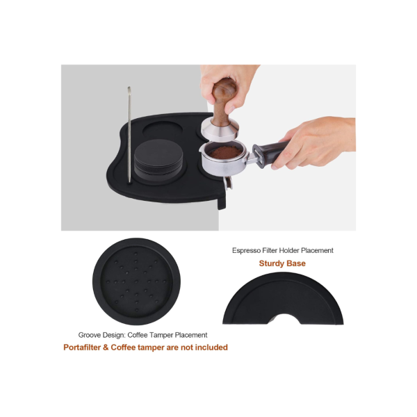 Espresso Coffee Tamper Mat Black - Image 3