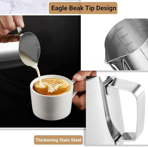 Stainless Steel Milk Frother Jug Silvery - Image 3