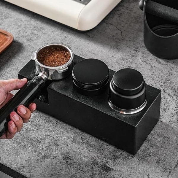 Coffee Station with 3 holes: Filter Tamper Holder, Espresso Mat Stand Tamper Station Base Non Slip - Image 5